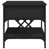 vidaXL Couchtisch Schwarz 70x50x50 cm Holzwerkstoff und Metall