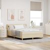 vidaXL Boxspringbett mit Matratze Creme 140 x 190 cm Stoff