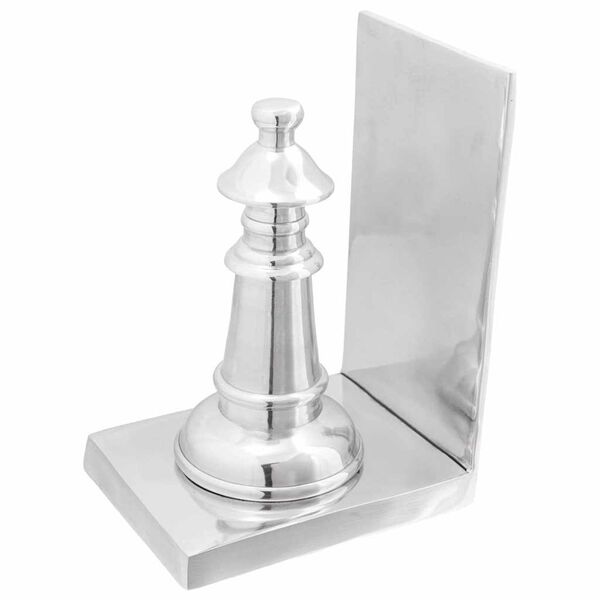 vidaXL Buchstützen 2 pcs Silber 11 x 12 x 19.5 cm Aluminium