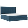 vidaXL Ottoman-Bett mit Matratzen Dunkelblau 180x200 cm Samt