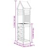 vidaXL Spielturm Braun 52,5 x 85 x 265 cm Massives Kiefernholz