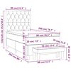 vidaXL Boxspringbett mit Matratze Schwarz 80x200 cm Stoff