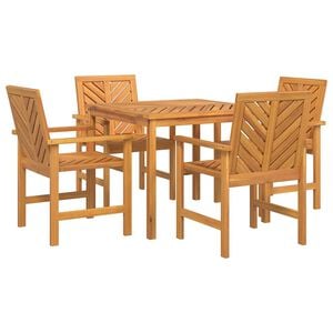 vidaXL Garten Essgruppe 5 pcs Braun Massivholz Akazie