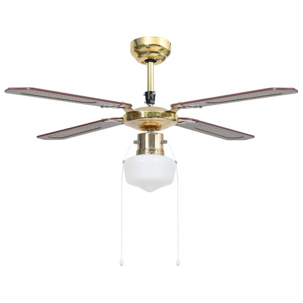 vidaXL Deckenventilator mit Lampe 106 cm Braun