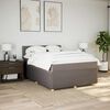 vidaXL Boxspringbett mit Matratze Taupe 140x190 cm Stoff