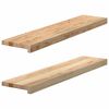 vidaXL Fensterb&auml;nke 2 Stk. Unbehandelt 90x20x2 cm Massivholz Eiche