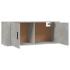 vidaXL 3-tlg. TV-Schrank-Set Betongrau Holzwerkstoff