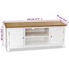 vidaXL TV-Schrank 120x35x48 cm Massivholz Eiche