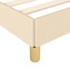 vidaXL Bettgestell ohne Matratze Creme 80x200 cm Stoff