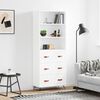 vidaXL Highboard Wei&szlig; 69,5x34x180 cm Holzwerkstoff