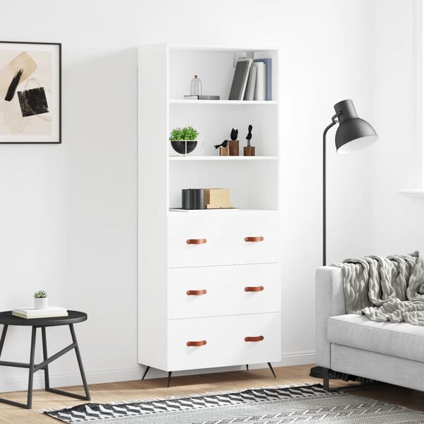 vidaXL Highboard Wei&szlig; 69,5x34x180 cm Holzwerkstoff