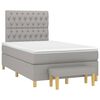 vidaXL Boxspringbett mit Matratze Hellgrau 120x200 cm Stoff