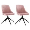 vidaXL Esszimmerst&uuml;hle 2 Stk. Rosa Samt