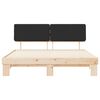 vidaXL Bettgestell mit gepolstertem Kopfteil Schwarz 180 x 200 cm