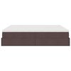 vidaXL Ottoman-Bett mit Matratzen Dunkelbraun 200x200 cm Stoff
