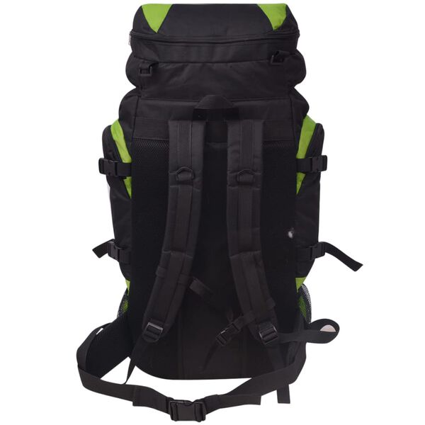 vidaXL Wanderrucksack XXL 75 L Schwarz und Grün
