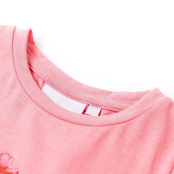 Kinder-T-Shirt Neonrosa 128