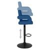 vidaXL Barhocker 2 Stk. Blau Stoff