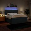 vidaXL Boxspringbett mit Matratze Blau 180x200 cm Stoff