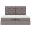 vidaXL Ottoman-Bett mit Matratzen & LEDs Taupe 200x200 cm Stoff
