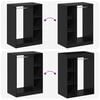 vidaXL Kleiderschrank mit Regal Schwarz Eichen-Optik 77 x 48 x 102 cm
