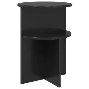 vidaXL Beistelltisch Schwarze Eiche &Oslash; 39,5 x 55 cm Holzwerkstoff