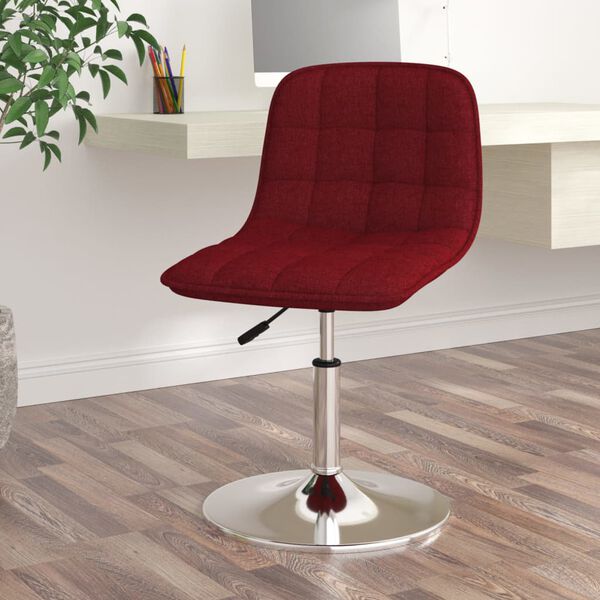 vidaXL Esszimmerstuhl Drehbar Weinrot Stoff