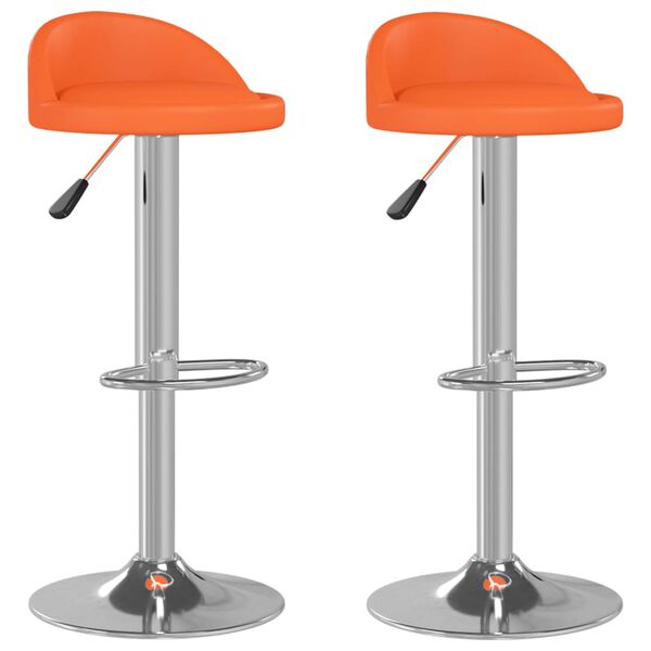 vidaXL Barhocker 2 Stk. Orange Kunstleder