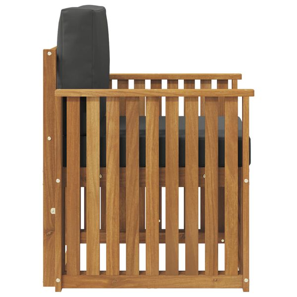 vidaXL Outdoor-Sofagarnitur mit Kissen Natur 71 x 63 x 73 cm