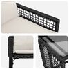 vidaXL Gartenm&ouml;bel-Set mit Kissen 3 pcs Schwarz und Wei&szlig;