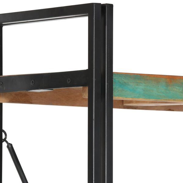 vidaXL B&uuml;cherregal 5 F&auml;cher 60x30x180 cm Altholz Massiv