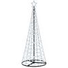vidaXL LED-Spiraltannenbaum mit Standfu&szlig; EKENAS 180 cm 220 LEDs