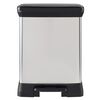 Curver Duo Tretm&uuml;lleimer Deco 10L+18L Silbern