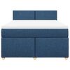 vidaXL Boxspringbett mit Matratze Blau 140x190 cm Stoff