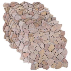 vidaXL Mosaikfliesen Rot 30 x 30 cm Marmor