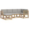 vidaXL Outdoor-Sofagarnitur 6 stk. Wei&szlig; und Hellgrau
