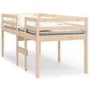 vidaXL Hochbett Wachsbraun 90x200 cm Massivholz Kiefer