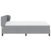 vidaXL Boxspringbett mit Matratze Hellgrau 140 x 200 cm Stoff