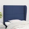 vidaXL Kopfteil mit Ohren Blau 83x23x118/128 cm Stoff