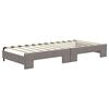 vidaXL Tagesbett Ausziehbar mit Schubladen Taupe 90x200 cm Stoff