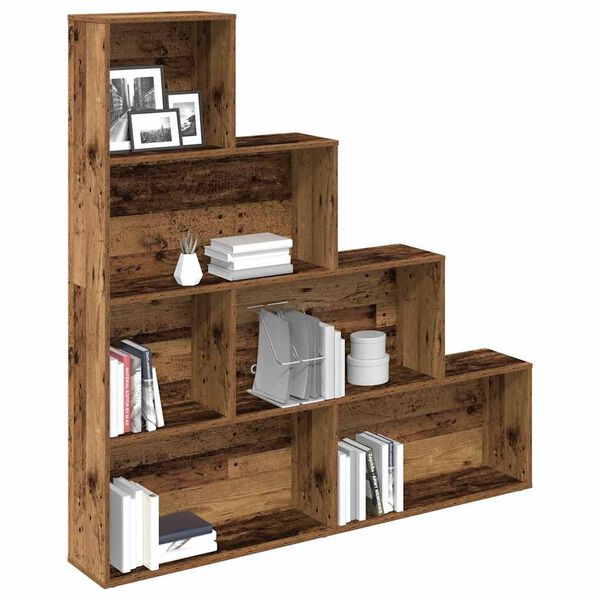 vidaXL Bücherregal Altholz-Optik 157x24x160 cm Holzwerkstoff