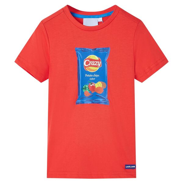 Kinder-Kurzarmshirt Rot 92