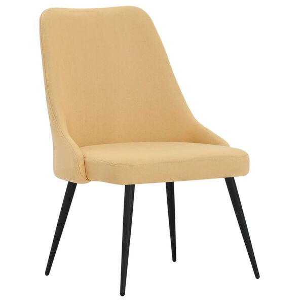 vidaXL Esszimmerst&uuml;hle 6 Stk. Gelb Stoff