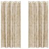 vidaXL Samtvorh&auml;nge 2 Stk. Creme 225 x 140 cm Samt