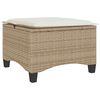vidaXL Gartenhocker mit Kissen 2 Stk. Beige 55x55x36 cm Poly Rattan