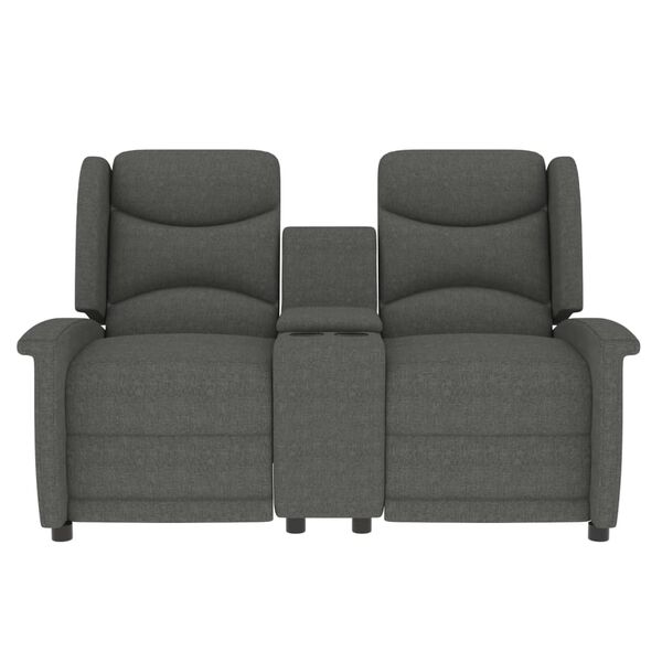 vidaXL 2-Sitzer Massagesessel mit Getränkehalter Hellgrau