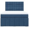 vidaXL Boxspringbett mit Matratze Blau 140x190 cm Stoff