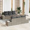 vidaXL Garten-Sofa-Set 8 pcs Hellgrau und Dunkelgrau Poly-Rattan