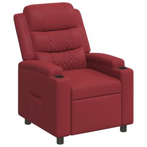 vidaXL Liegestuhl Weinrot 75 x 93 x 98 cm Stoff