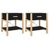 vidaXL Nachttische 2 Stk. Schwarz 42x38x45 cm Holzwerkstoff